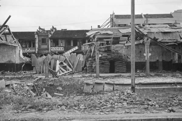 Bomb damage, North Railway Station, Shanghai