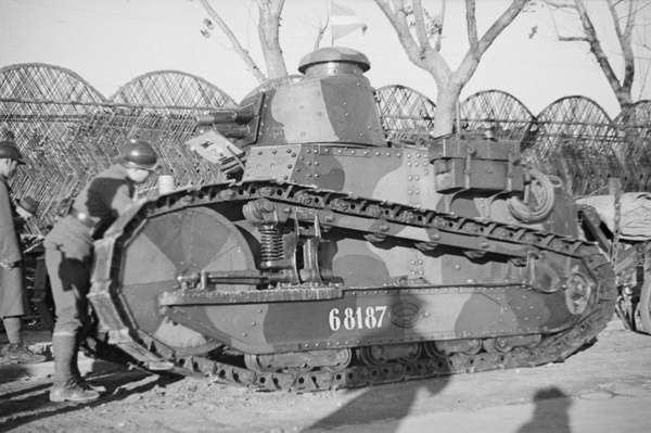 French soldiers with tank, Shanghai