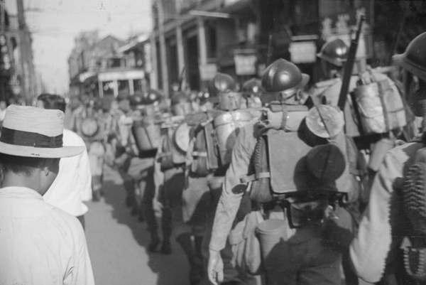 French infantry troops, Shanghai