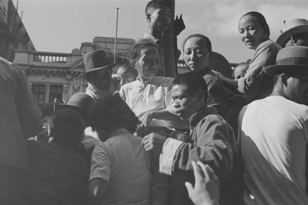 Group of Chinese people close together, Shanghai