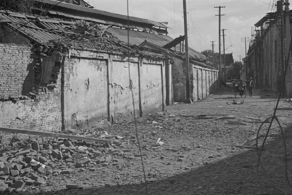 Bomb damaged buildings, Shanghai