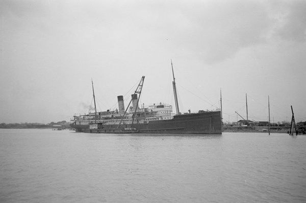 The LOONGANA, a Union SS Co of New Zealand steamer, Huangpu River, Shanghai