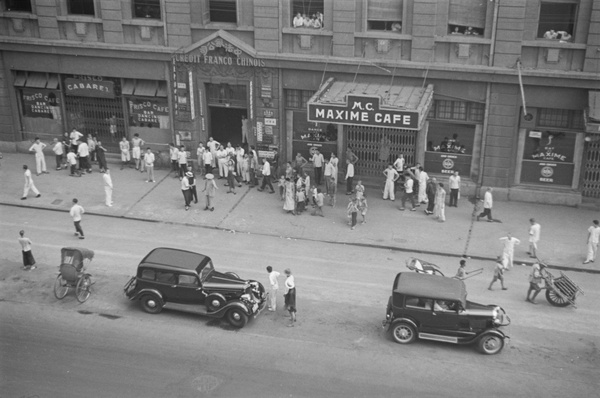 Cabaret, cafes and a bank, 'Blood Alley', Shanghai