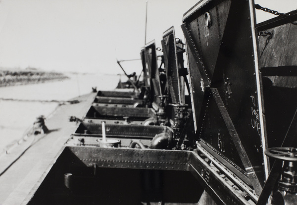 Open hatches on a boat, Shanghai