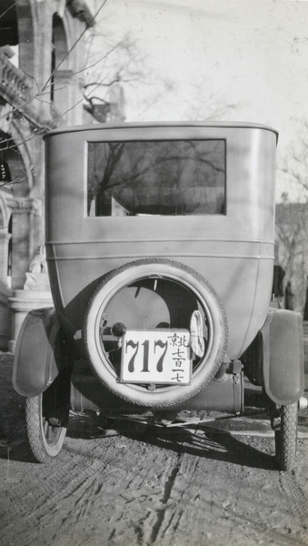 Car at wedding of Enid Ruxton and William Cassels, Peking