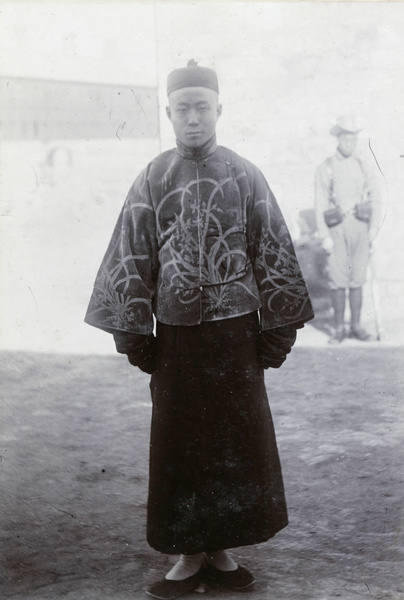 Interpreter wearing civilian clothes, 1st Chinese Regiment