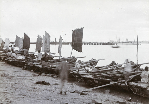 Sampans at Liu-Kung-Tao, Weihaiwei