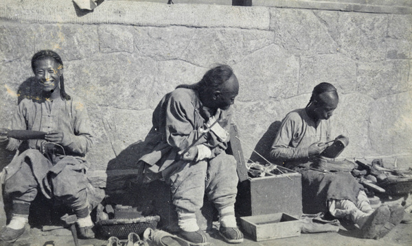 Chinese shoemakers, c.1902