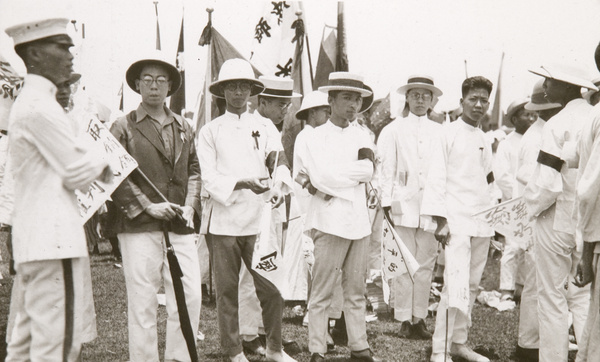 Canton Christian College students at rally, Canton, June 1925