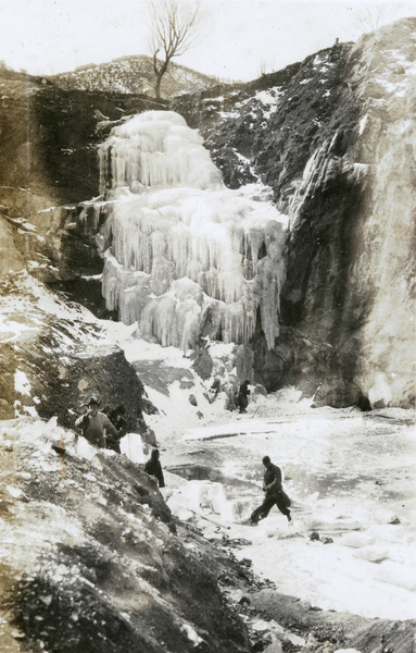 Frozen waterfall