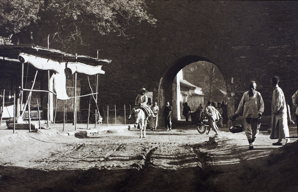 Gateway in city wall, Peking, c.1920