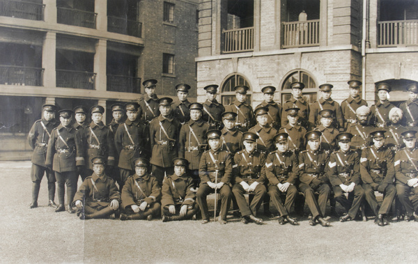 Sinza Police Station personnel, Shanghai, 1933 (left side)