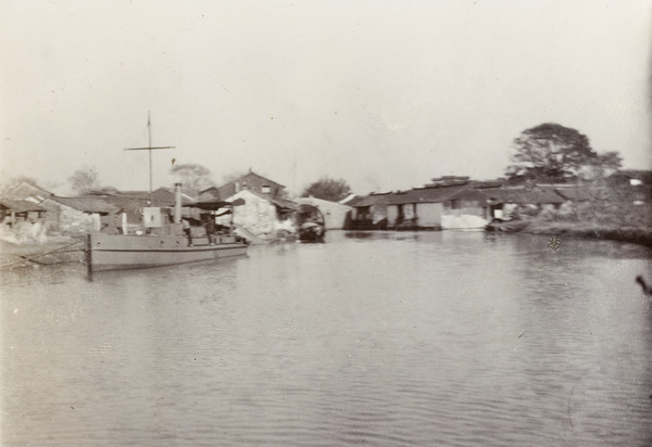 Creek with small steamboat