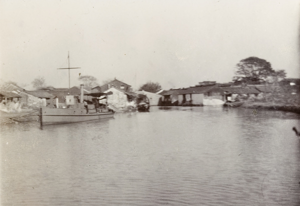 Creek with small steamboat