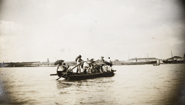 Ferry-boat crossing the Huangpu River, Shanghai, c.1910
