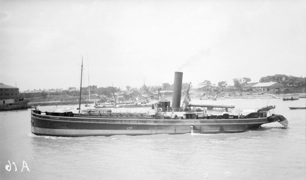 A steam dredger