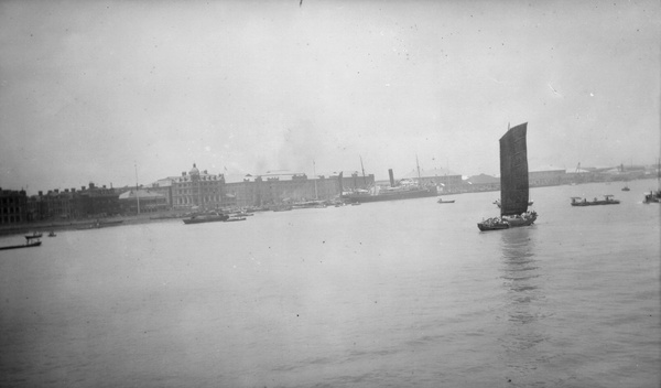 An NYK steamer at Hongkew Bund, Shanghai