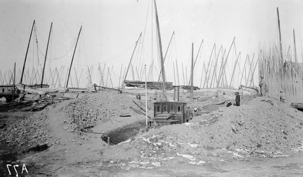 Launch in dry dock, Newchwang