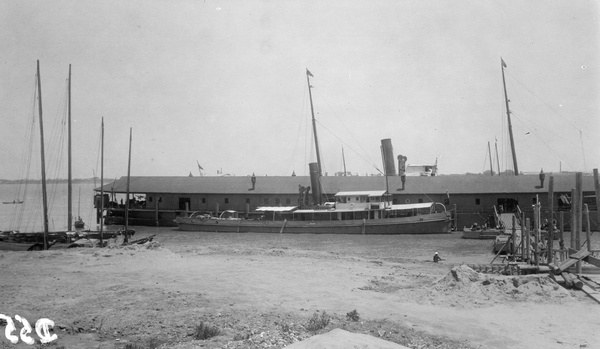 The Tug 'Changteh' and pontoon bridge