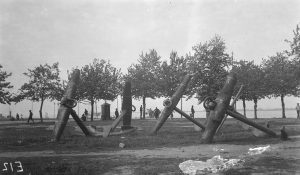 Anchors from the ship 'Pekin' , in Wuhu