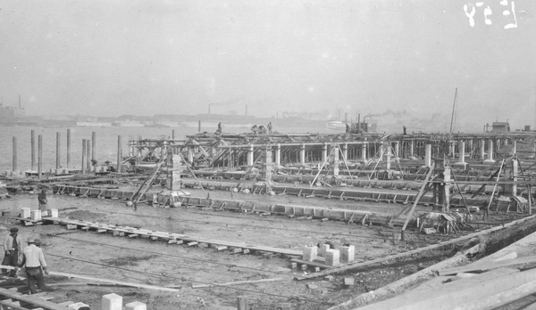 Warehouse construction in Holts Wharf by Huangpu River, Shanghai