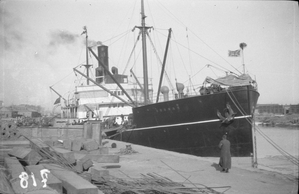 S.S. 'Chusan' berthed at Tientsin