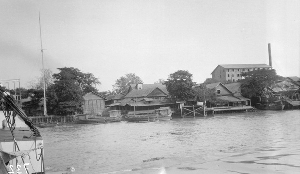 Riverside houses, Bangkok, Thailand