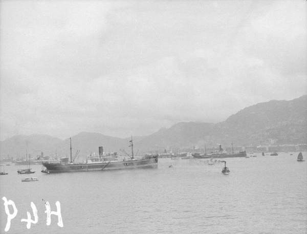 China Navigation Company ships anchored in Hong Kong