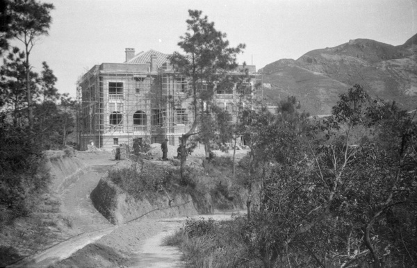 ‘Woodside’, Mount Parker Road, Hong Kong, with scaffolding