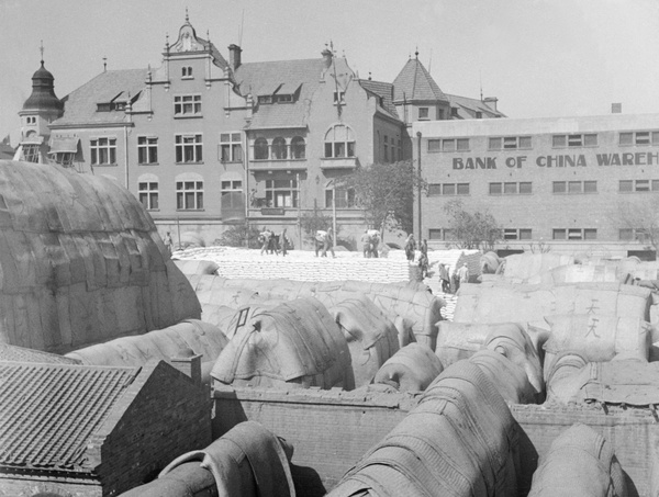 Goods yard and Bank of China warehouse, Tientsin 1940