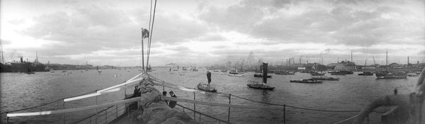 Huangpu River, Shanghai (上海), from a China Navigation Company steamship