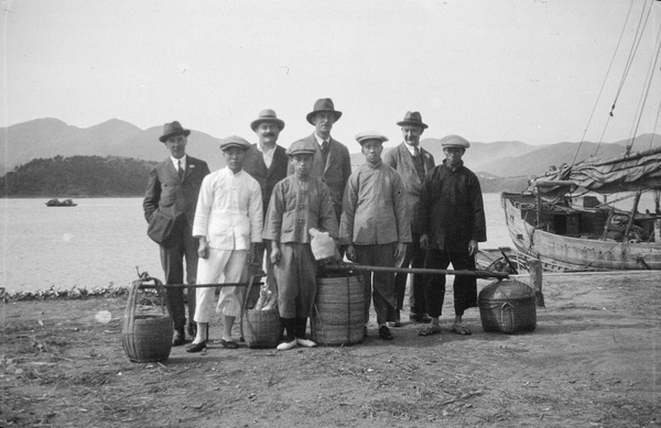 Walking party on their way to climb Tai Mo Shan, Hong Kong