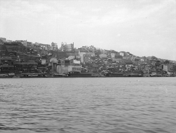 Damaged buildings, Chungking