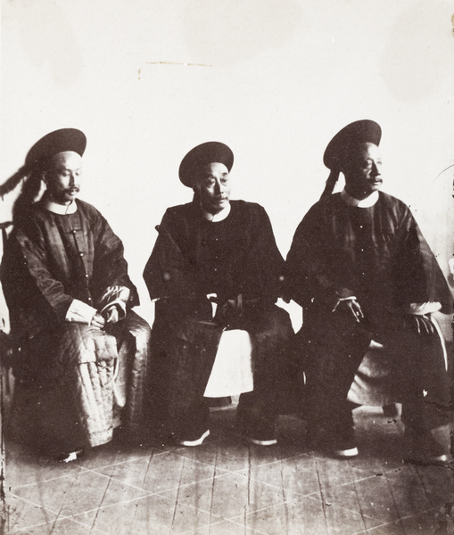 He Guiqing,  Guiliang, and Huashana, Imperial Commissioners, Shanghai