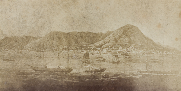 Artwork of Victoria Harbour and Hong Kong Island