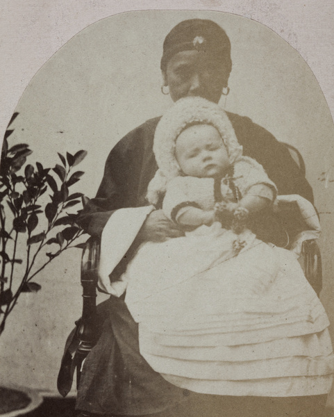 Ada Kate Vacher, with her amah, Shanghai