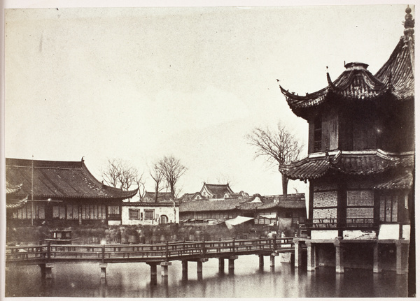 Zigzag bridge at Huxinting (湖心亭), 'The Willow Pattern Tea House', Shanghai