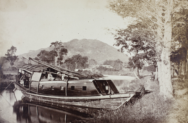 H.H. Wiggins' country boat, Grove Hill (細林山), near Shanghai