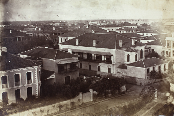 View from Trinity Church tower, looking northwards, Shanghai