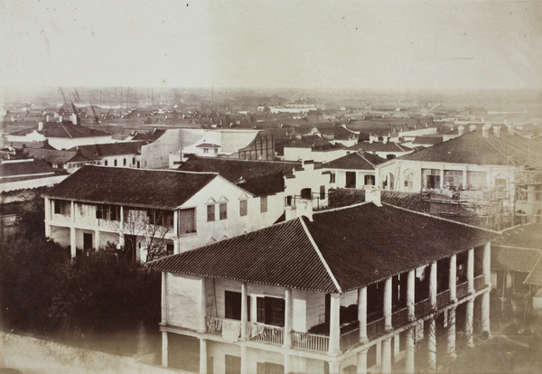 Shanghai viewed from Trinity Church tower, including the Fives Court