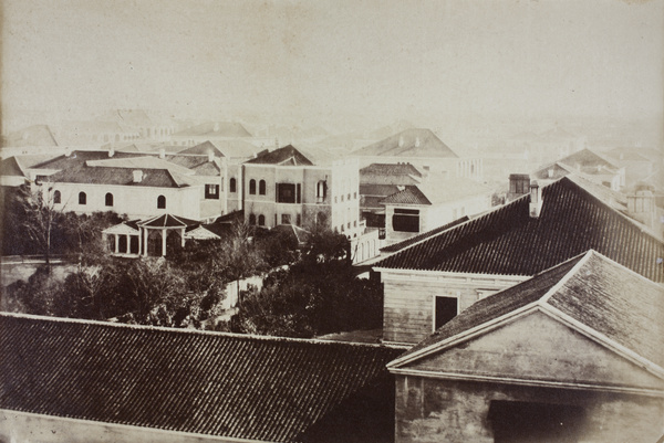 View of Shanghai, looking southwards towards the Chinese City, from Trinity Church tower