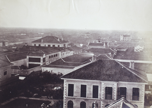 View of Shanghai from Trinity Church tower, looking westwards over the Parsonage