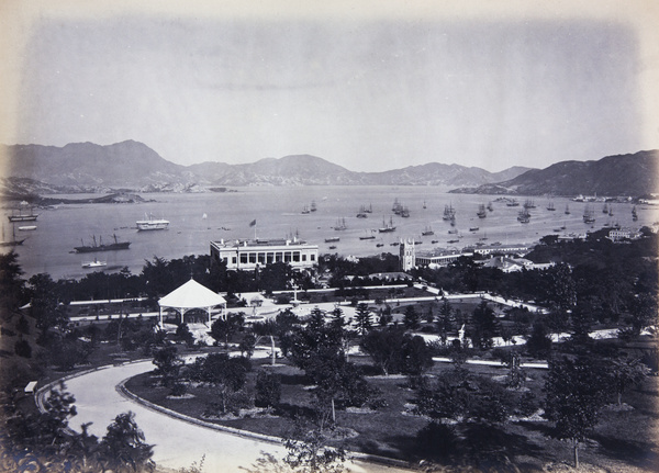 View from the Albany building overlooking the Botanical Gardens, Hong Kong