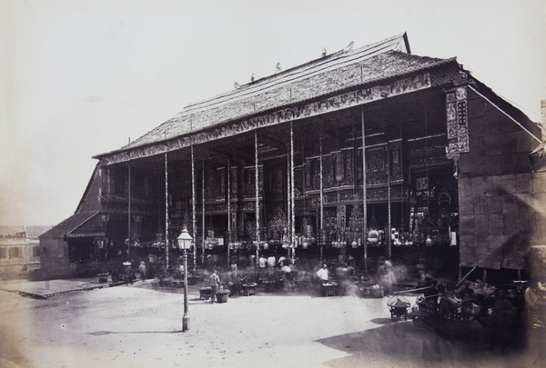 Street food sellers at the Chinese Exhibition of 1868, Hong Kong