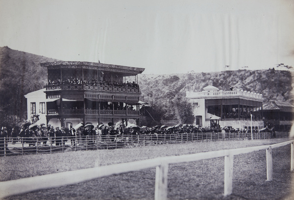 Spectators at Happy Valley Racecourse, Hong Kong