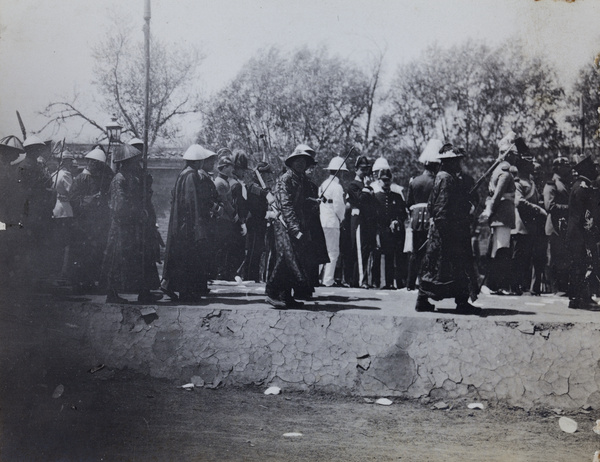 Dignitaries attending the celebration at the British Legation for the coronation of King George V, Peking