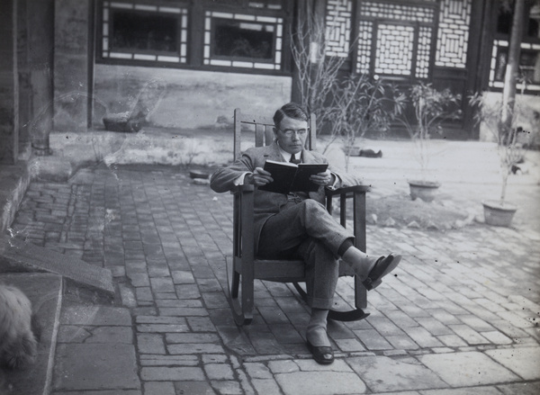 A man in a rocking chair