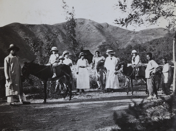 A group, with children on donkeys, near Peking