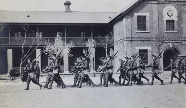 North China British Volunteer Corps marching, Peking