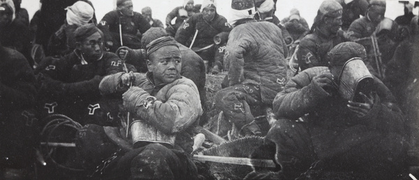 Chain gang convicts having a meal, Shanghai